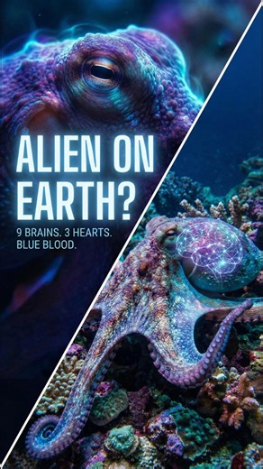 Science In A Hurry on Instagram: "The most alien creature on Earth isn't from space. It lives in the abyss. Meet the octopus: a biological genius with nine brains and three hearts. Unlike humans, two-thirds of an octopus’s neurons are located in its arms, meaning each tentacle can think and act for itself. Key Facts: Nine Brains: A central hub and eight independent arm clusters. Active Camouflage: Thousands of chromatophore cells change color and texture in milliseconds. Biological Hacking: They