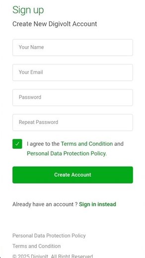 new digivolt account sining and singup #digivolt #ico #presale