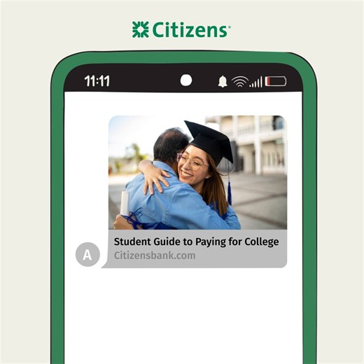 From scholarships to grants to student loans, do you know what your college funding options are? We’re here to help you understand your options with helpful tips and resources. Access our digital guide to paying for college here: https://spr.ly/6187fo9Xv | Citizens