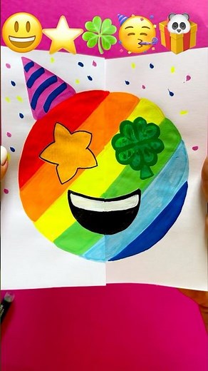 Rainbow Surprise Emoji! 🌈✨ Open & Smile!