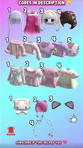 Cute LOOKS kawaii Roblox 💖 | Choose your outfit! 👇 codes #shorts #roblox #robloxedit