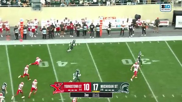 Youngstown State at Michigan State | HIGHLIGHTS | Big ten Football | 09/13/2025