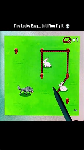 Pull the Correct String to Rescue the Rabbit 🧠🐰 #youtubeshorts #trending #shorts