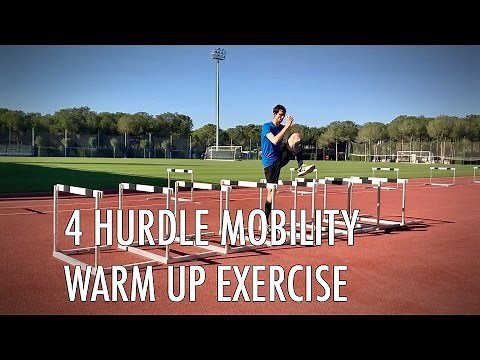4 Hurdle drills for warm up, flexibility and mobility training - improved rhythm.