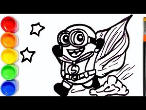 Drawing and Coloring Minion For Kids | Coloring For Kids | Drawing, Coloring Minion | Minions