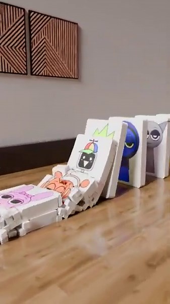 Sprunki Domino Effect Simulation! #sprunki | game with effects