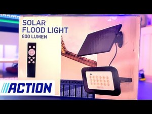 Lumière Led extérieur avec panneau solaire avec télécommandede chez ACTION Solar flood light