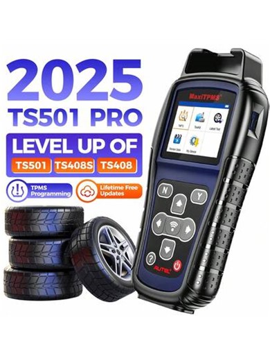 Autel MaxiTPMS TS501 PRO TPMS Relearn Tool: 2025 Up Of TS501 TS408S, Same As TS508 TS508WF, Activate Relearn 99% Brand Sensors, Program MX-Sensors 315/433MHz, TPMS Reset/Diagnosis Read/Clear TPMS DTCs | SHEIN