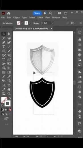 abstract shape in adobe illustrator #illustratortips #abstractshapes