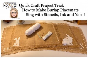 On today’s Quick Craft Project Trick I will show you how to make plain burlap placemats really special with stencils and yarn. Yarn? Yes yarn! You are going to love this idea Hiedi Scott DiyDreaming and Crafting a Beautiful Life! Follow me on FB at www.facebook.com/DiyDreaming | DiyDreaming