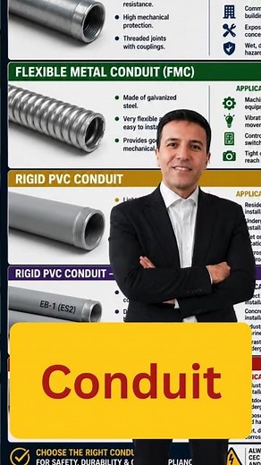Electrical Conduit Types Explained | Rigid Metal, Flexible Metal, PVC, EB1, DB2 & RT-RC