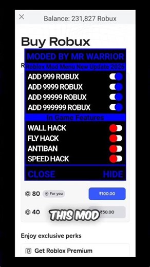 Roblox Mods Menu Unlimited Robux Update 2026 | Roblox Mod Apk Unlimited Robux & Speed Fly Jump Hack