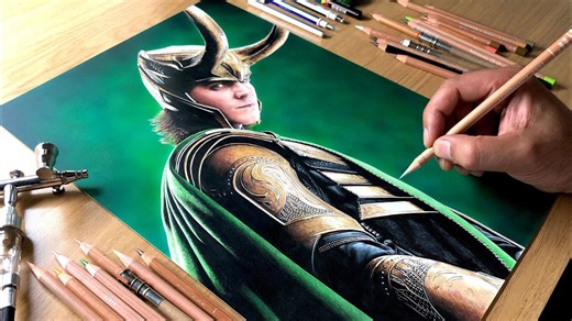 Drawing Loki (Tom Hiddleston): Time-lapse Art!