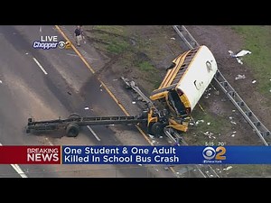 Chopper 2 Over Scene Of Deadly School Bus Crash