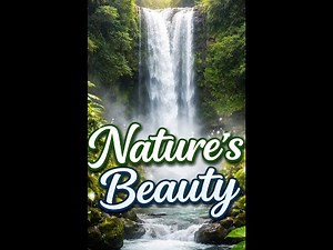 🌊 Nature’s Beauty: A Waterfall Flowing from Above