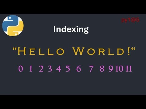 py1@5 Indexing in Python