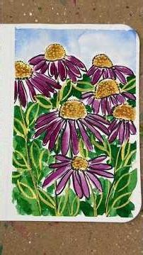 Easy Watercolor Echinacea Flowers for Beginners | Cozy Floral Painting Tutorial
