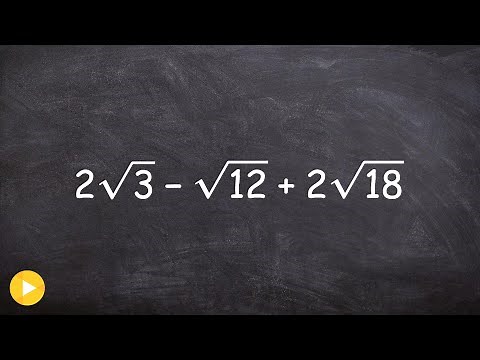 Learn how to add and subtract the square root of three different numbers