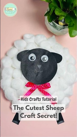 Adorable Paper Plate Sheep | Easy Kids Craft for Fine Motor Skills | Easy Cotton Ball Sheep Craft