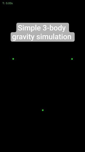 simple 3-body gravity simulation (python)