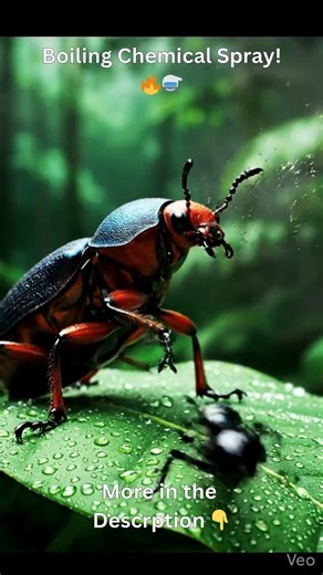 This Beetle Shoots BOILING ACID From Its Butt! 🪲💥 #FunFacts #Shorts #MiniLore