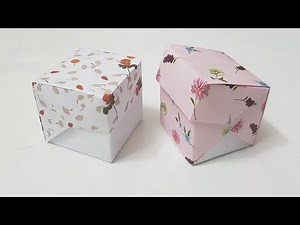 Cách gấp hộp quà hình vuông bằng giấy dễ thương - how to make a paper gift box - gấp xếp giấy