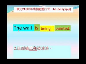 如何快速學文法21:被動進行式（be+being+p.p)