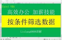 Excel VBA：按照筛选条件获取数据-代码文档见评论区