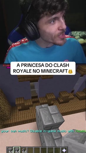 Construindo a Princesa do Clash Royale no Minecraft