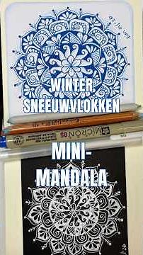 How to Draw a Snowflake Mandala Like This - Winter Mini Mandala! ☃️