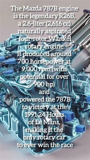 Mazda 787B Engine Fact and 3D look