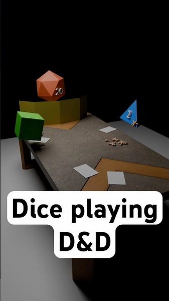 What if…. 🤔 🎲 👨 #dnd #animation #blender #deckofdmthings