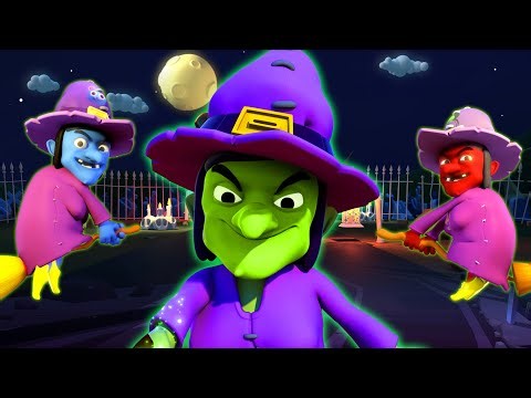 Three Little Witches 😱 | Halloween Songs For Kids By ‪@AllBabiesChannel‬