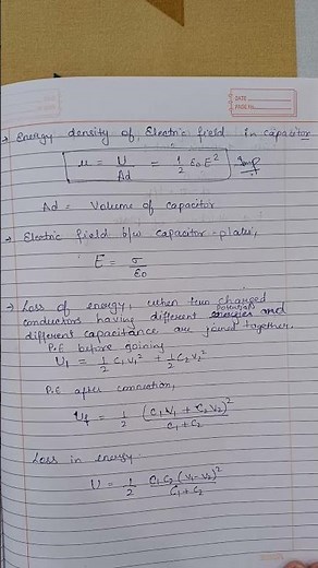 Capacitance short notes... #capacitor #pgtphysics #htet