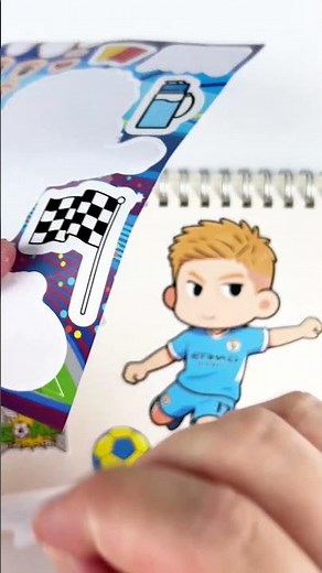 Styling Football Player Jersey Fit ⚽ | World Cup Paper Doll Sticker DIY #papercraft #satisfyingasmr