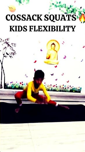 Cossack Squats for Kids 🤸‍♂️🔥 Strong Legs + Flexibility | Yoga with Tejus