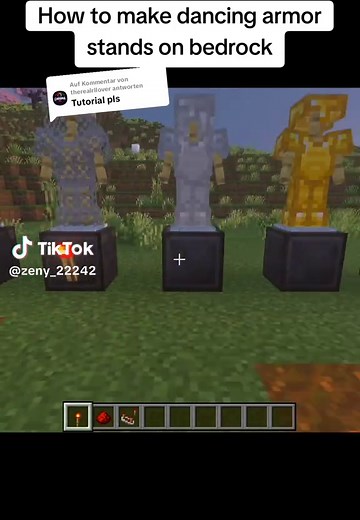 How to Make Dancing Armor Stands in Minecraft Bedrock