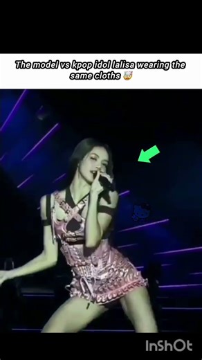 model vs lisa wearing the same outfit 🤯 #blackpink