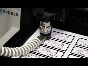 Express Engraver Making Electrical Tags with 3 Ply Engravers Plastic