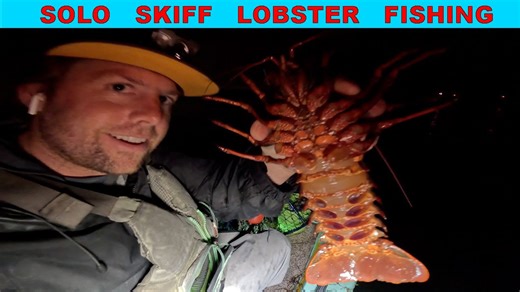 Solo Skiff Lobster Hoop Netting in San Diego Bay