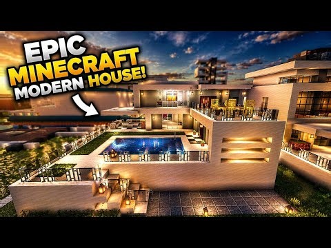 Epic Minecraft Modern House Full Tour! 🏡🔥 (Pool & Interior Design)