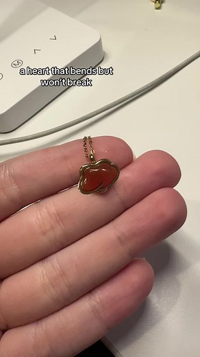 Sci‑Fi Concept Heart Necklace — Bends But Won’t Break