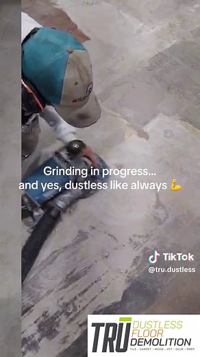 Watch the transformation! From start to finish, we grind it dustless, fast, and clean. That’s how Tru Dustless gets it done. #TruDustless #BlueCollarStrong #DustlessGrinding #BeforeAndAfter