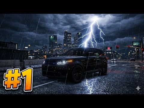 OFF - ROADING in High Rain with Range Rover on Mount Chiliad in GTA V