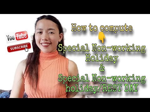 How to compute Special Non-working holiday and Special holiday Rest Day on Duty (Oct. 31 & Nov. 1)