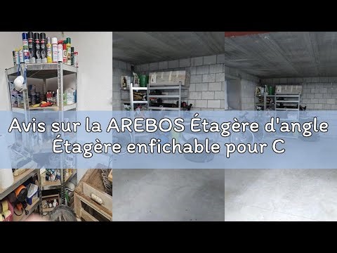 Avis sur la AREBOS Étagère d'angle Étagère enfichable pour Charges Lourdes 875kg | Montage Facile gr