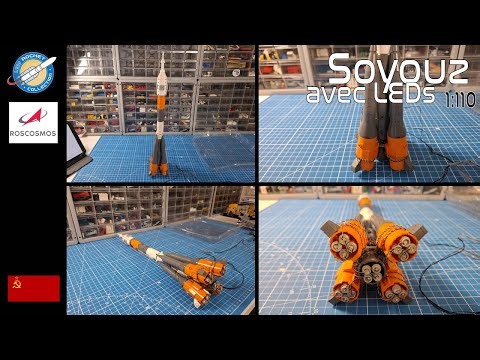 LEGO Soyouz 1:110 avec LED dans les tuyères – Modèle réaliste & lumineux ! - Lego Rocket Collection