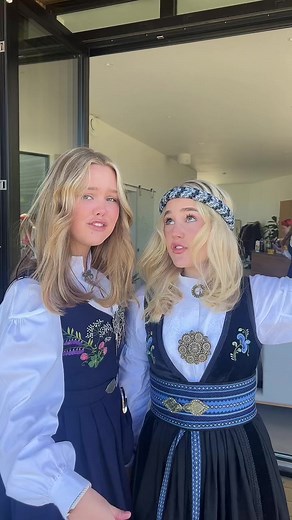 Traditional Norwegian Folk Costumes Celebration