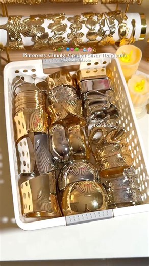 4 O'clock | Pinteresty Accessories🎀✨ on Instagram: "Buy any 4 and Get 100tk Discount⚡️💍 Chunky Handcuffs — Gold & Silver That Speak Loud Without Words 💍⚡️ Heavy on shine, bold on attitude — these chunky cuffs are made for wrists that own the spotlight 💫 Golden glow or silver gleam — each piece adds that editorial, Pinterest-core finish to any look 🪞✨ Dress it up with a saree, or down with an oversized shirt — either way, it’s giving rich energy, no effort. 🌙 💛 Statement-worthy thickness �