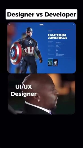 UI UX Designer vs Developer 😂🔥 #shorts #designervsdeveloper #ui #developer #challenge #viral